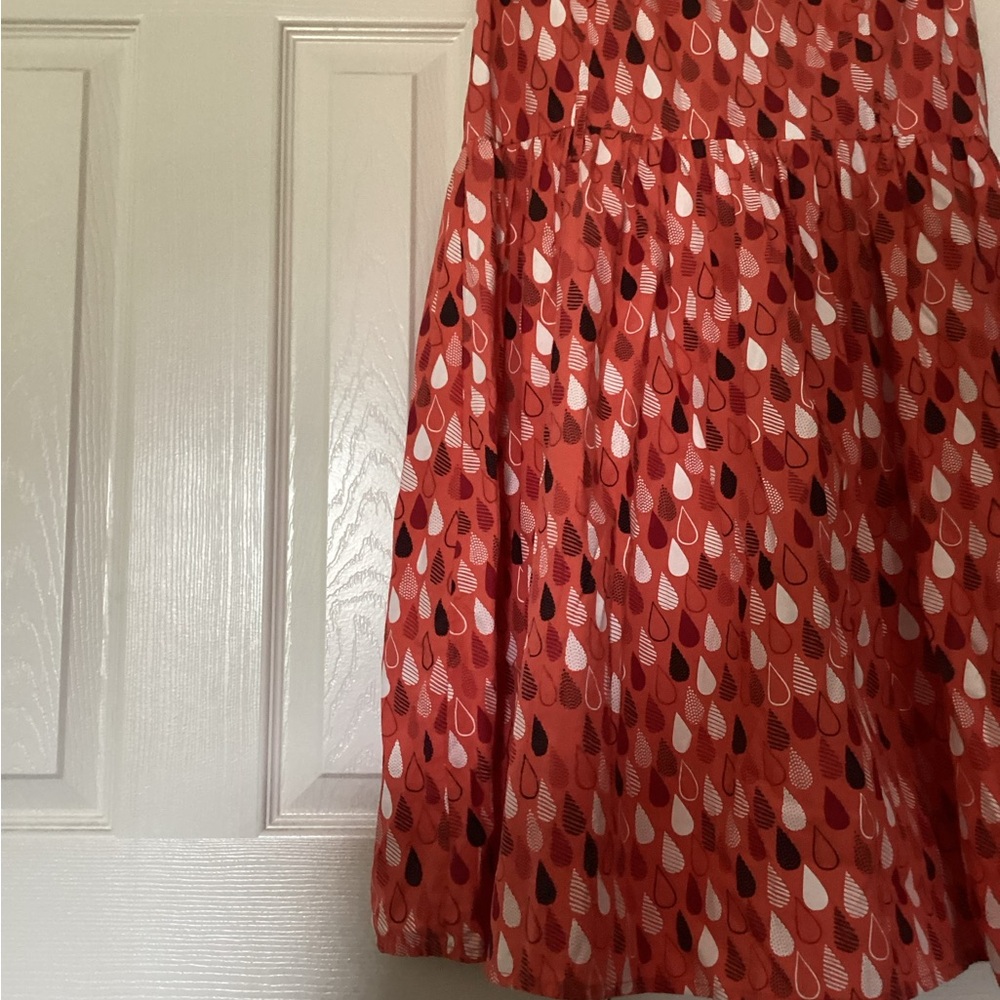 Circus Size 16 Orange Retro Fit & Flare Raindrop Sleeveless Dress - Picture 4 of 7